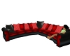 RED AND BLACK SOFA