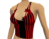 red and black stripe top