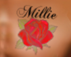 Millie Rose Chest Tattoo