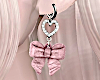 ribbon earring pink