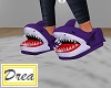 Purple Shark Slippers