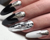 White & Black nails