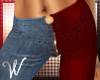 *W* Zip Jeans Denim Red