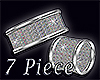 7pc Crystal Silver Set