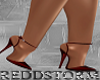 Dark Red Strap Heels