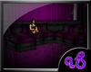 Black Purple Sofa reflec