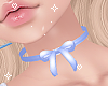 Bow Choker Candi Blue