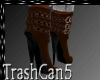 Brown suede boots