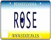 Rose Licence Plate