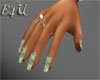 *E4U*Green Dainty Nails