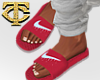 Tc. Red Nikes Slides