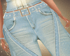Blue Strappy Jeans