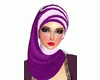 (R) Purple White Hijab