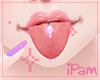 p. pink piercing tongue