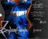 [ZC*]Blue Satin Dress