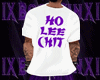 OM Tee White HLC Purple