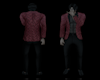 Men's black and red suit