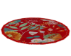 Red Beach Flower Rug