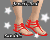 Jewels Red Sandals