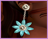 Teal Flower Earrings DRV