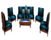 Modern Teal Sofa Set