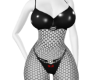 F} NET jumpsuit+ colar