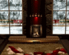 Christmas ball fireplace