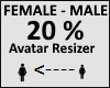 Avatar scaler 20%
