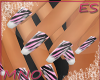 *MNO* Pink Zebra Nails