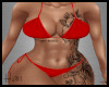 Red Bikini With Tattoos