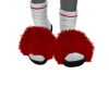 Dark Red Fur Slippers LS