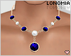Blue/White Gem Necklace
