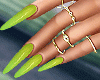 🤍 Green Neon Nails