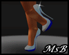 Blue Stripped Pumps