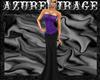 ^AZ^Prpl/Blk Corset Gown