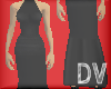 {DV} Black Fishtail Gown
