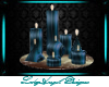 Blue Candle Set Centerpi