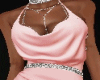 Chain Gown Dress Pink