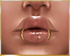 Gold Pearcing lips