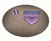 Pouf heart of love lilac