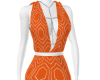 orange Geometric Dress
