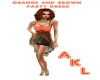 AKL Orange n brown dress