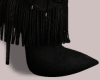 E* Black Tassel Boots