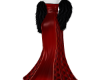 B/Red Silk Dress w/ fur
