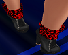 Sultry Red Leopard Boots