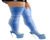Thigh high blue flowr bt