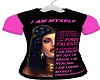 I Am Myself Tee Pink
