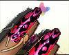 B' Pink Leopard Nails