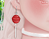 w. Lollipop Earrings Red