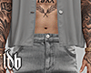 M | Gray Jean Shorts